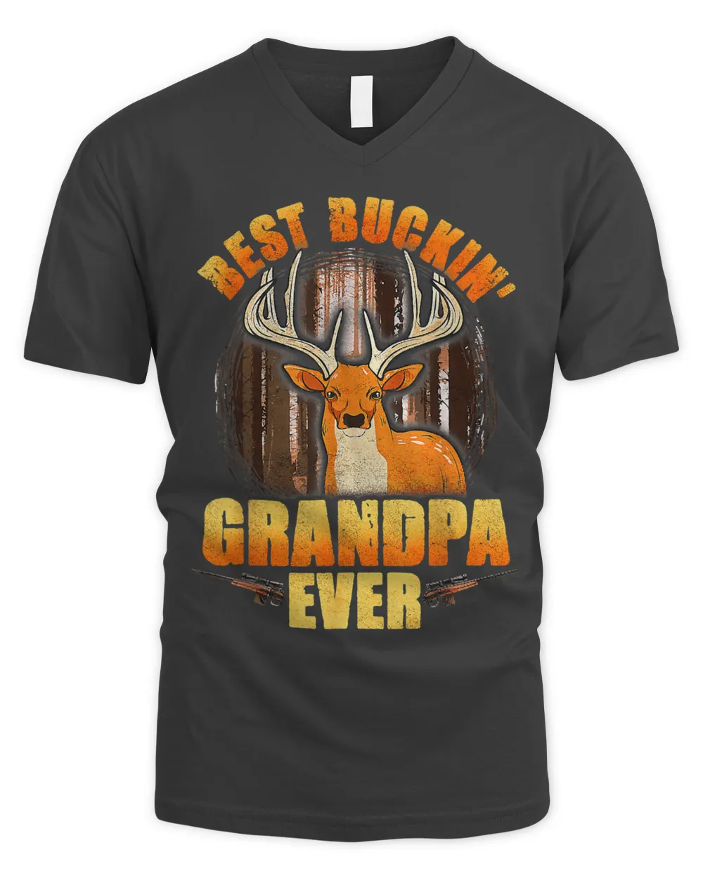 Mens Buckin Grandpa Ever Deer Hunting Fathers Day