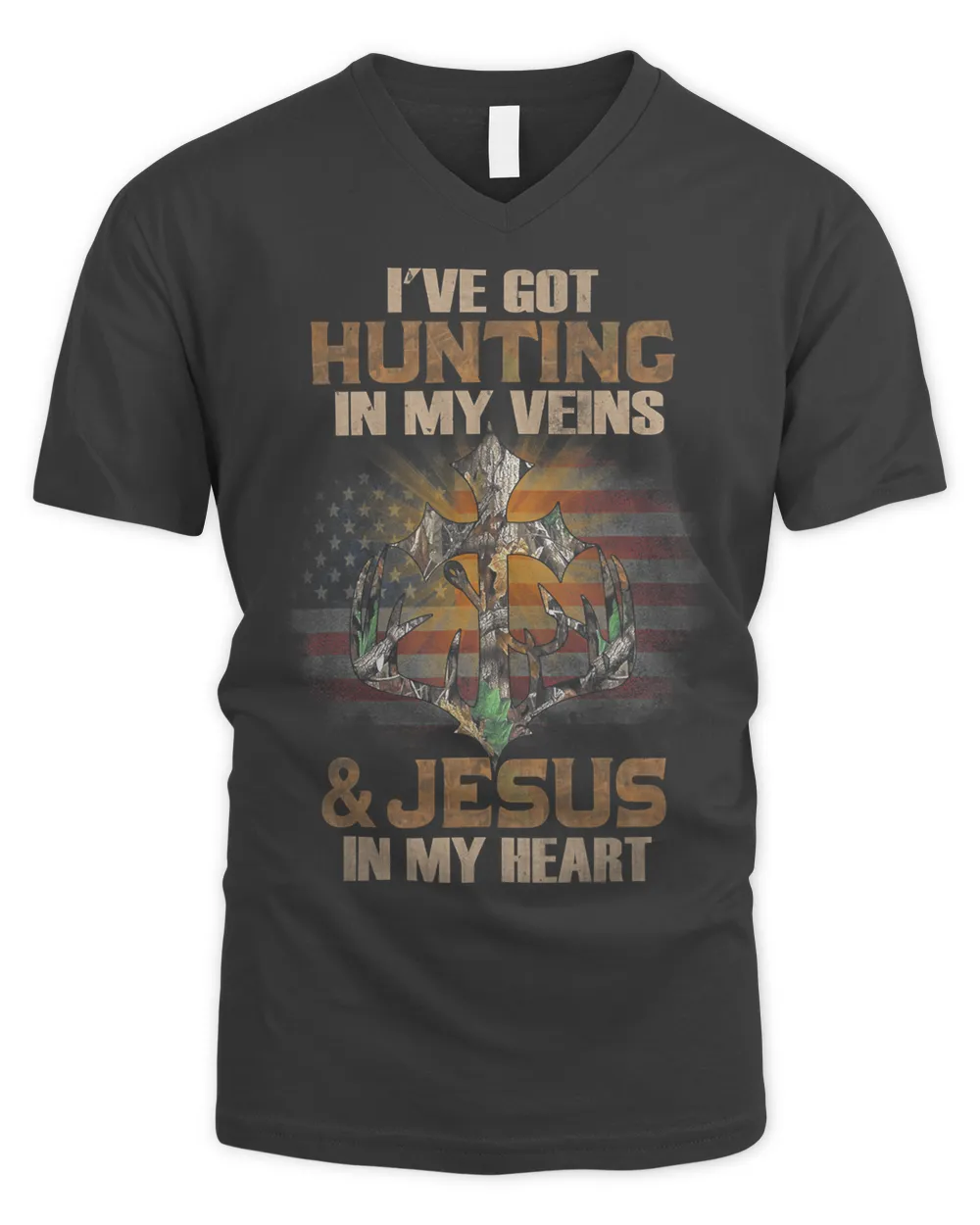 Ive Got Hunting In My Veins And Jesus In My Heart Funny 194