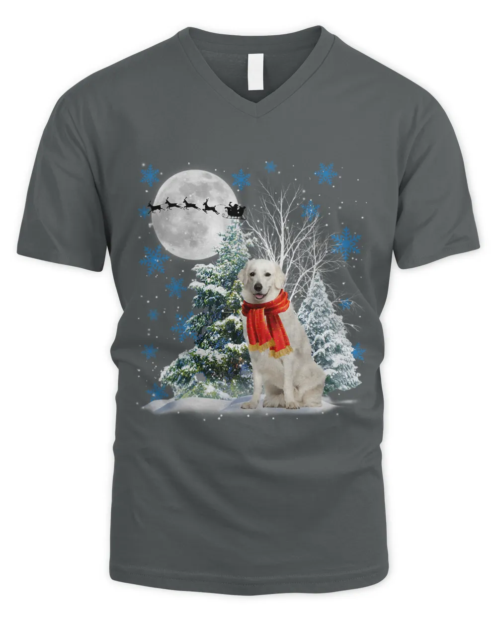 Kuvasz Under Moonlight Snow Christmas Pajama 78