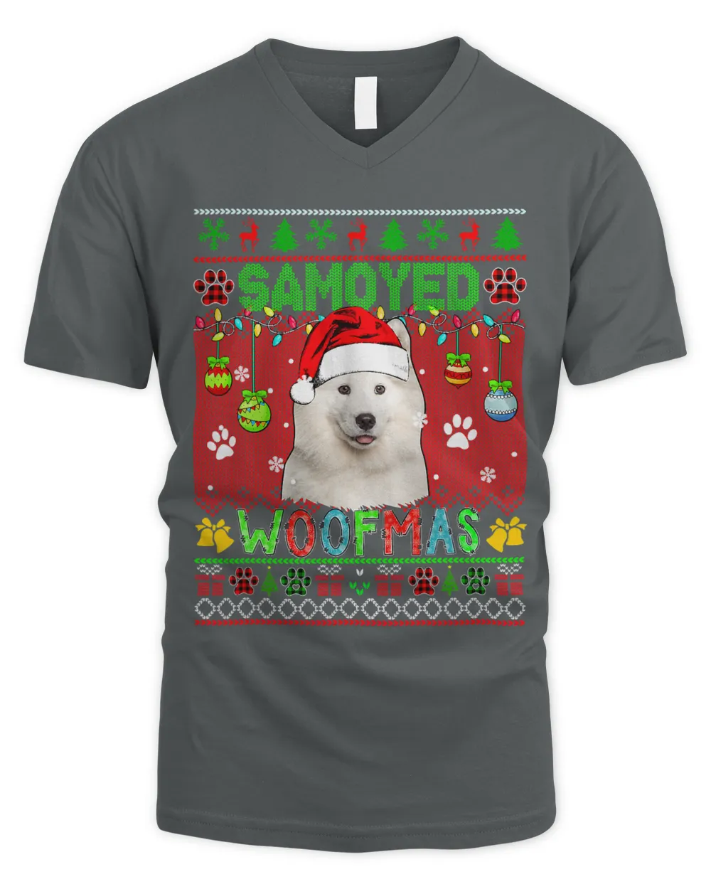 Samoyed Christmas Woof Santa Samoyed Lover Owner Family 39