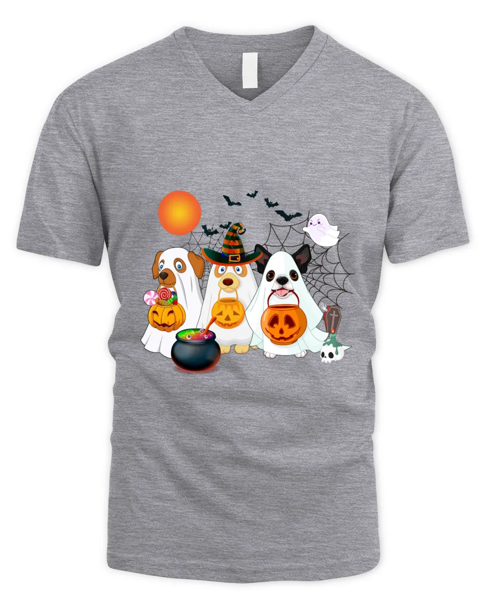 Personalized Gift For Dog Lovers Standard T-Shirt, ghost dogs blackbats skull skull pumpkin