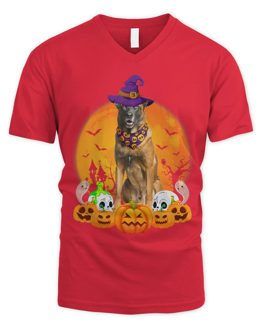 Belgian Malinois Witch Pumpkin Halloween Dog Lover Funny 417