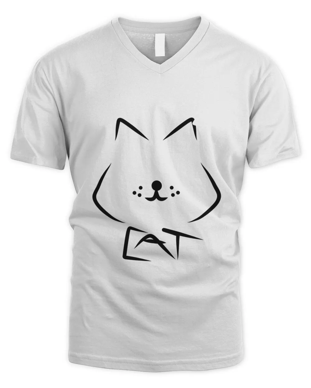 Cat Rules8 T-Shirt Men's V-Neck T-Shirt white s