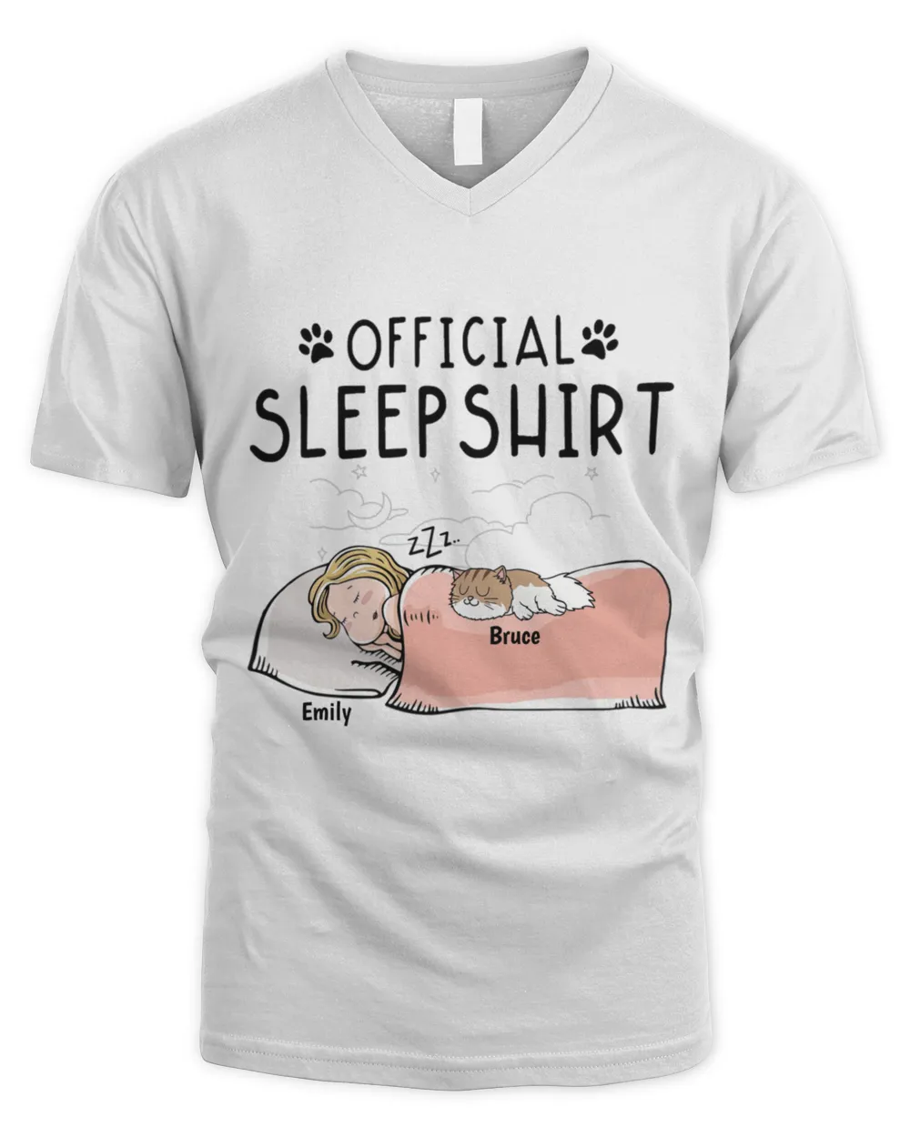 Official Sleep Shirt - Dog Cat Personalized QTCAT310123PET3