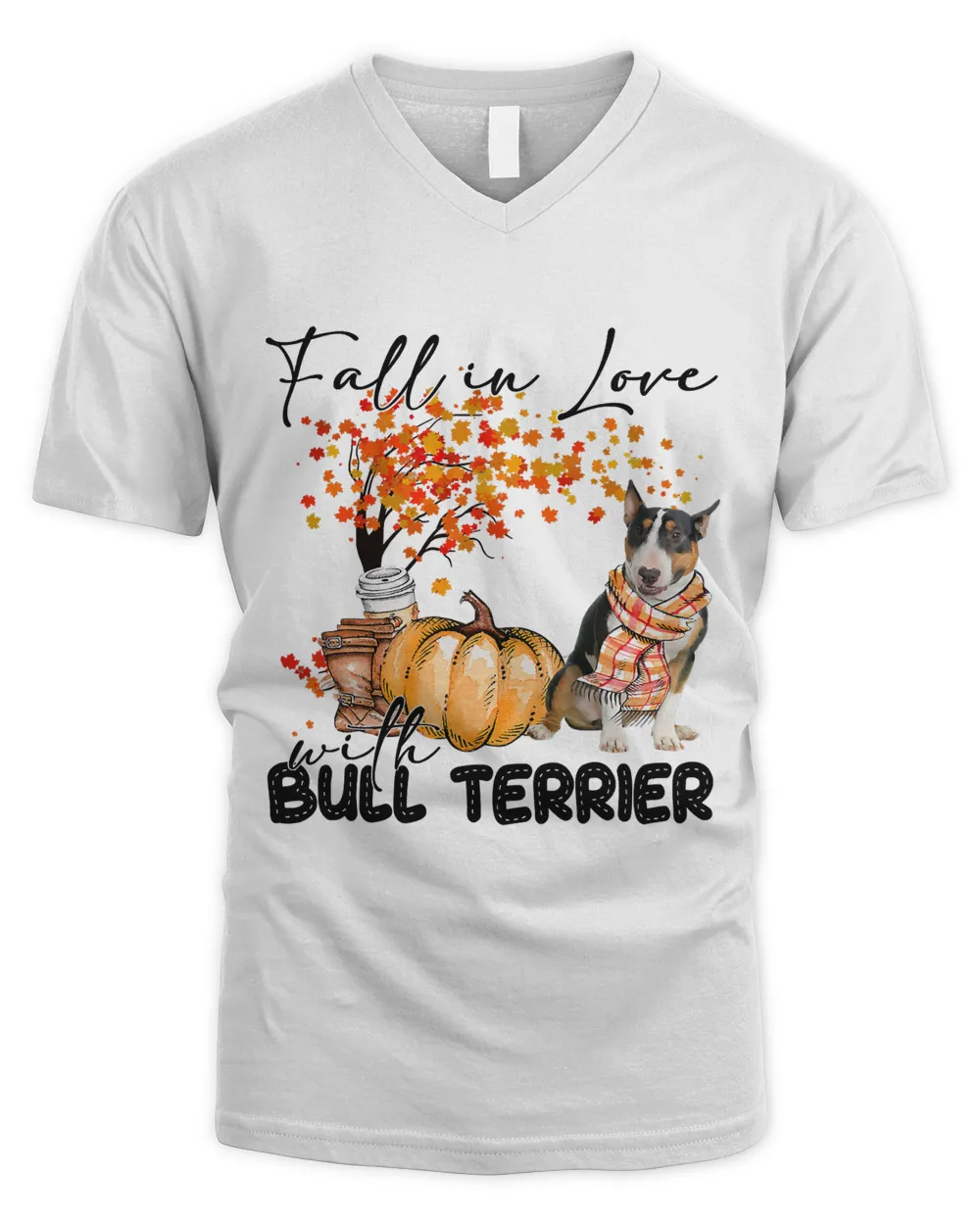 Fall In Love With Bull Terrier Halloween Autumn 2022 Pumpkin37