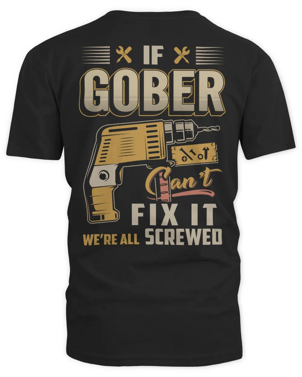 GOBER Men's V-Neck T-Shirt black s