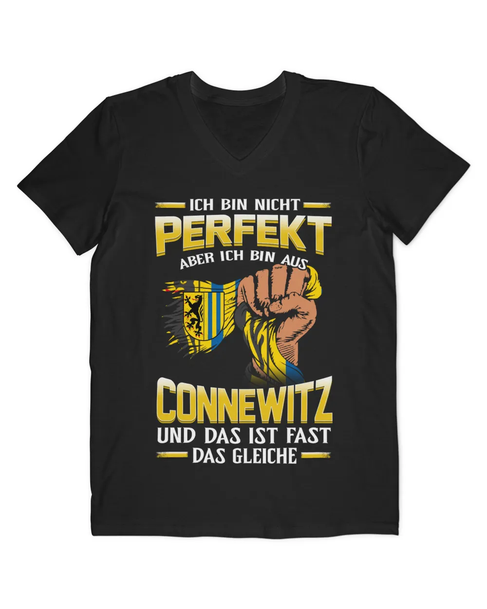 Sachsen-CONNEWITZ Men's V-Neck T-Shirt black s