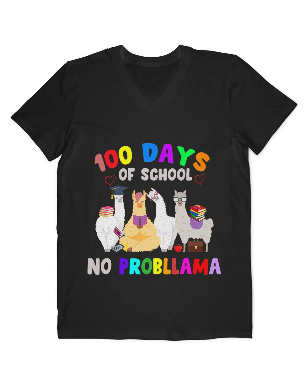 100 days of school no probllama llama 2llama teacher