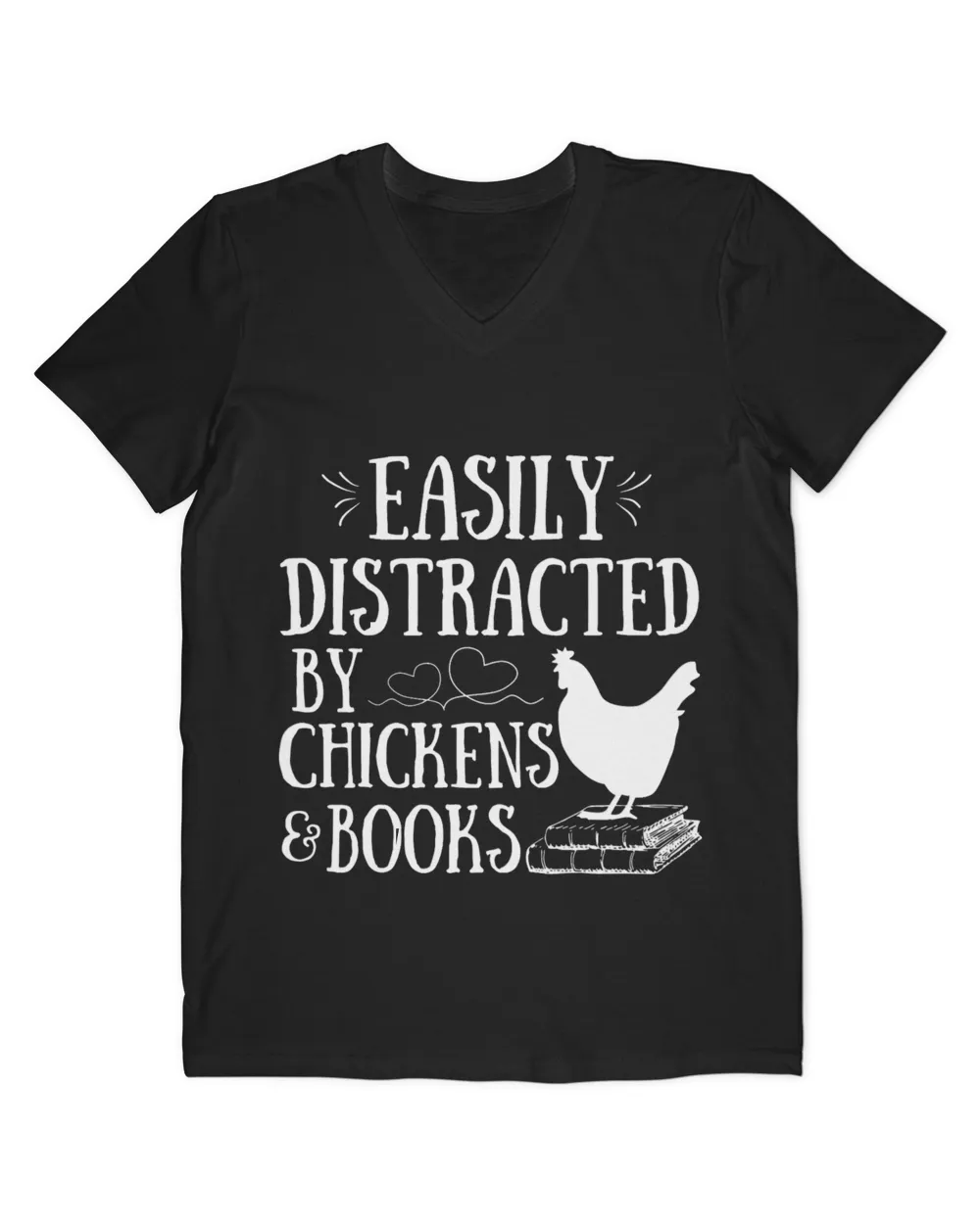 Easily Distracted By Chickens And Books Funny Chicken lovers 21