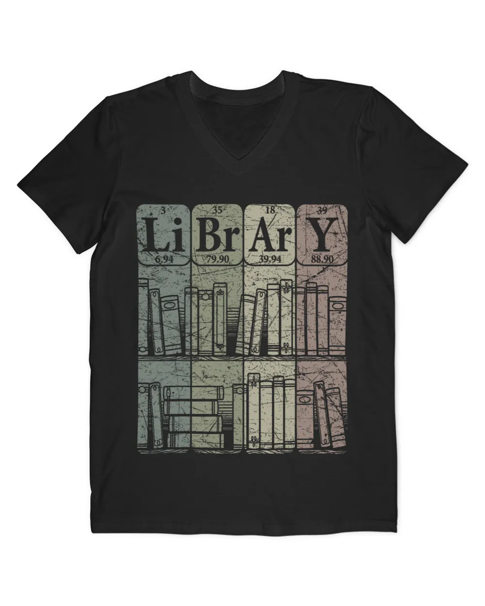 Library Periodic Table Elements Nerd Bookworm Librarian 21