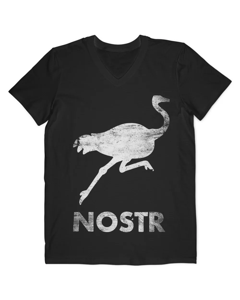 Nostr Ostrich Logo Grunge Distressed Vintage