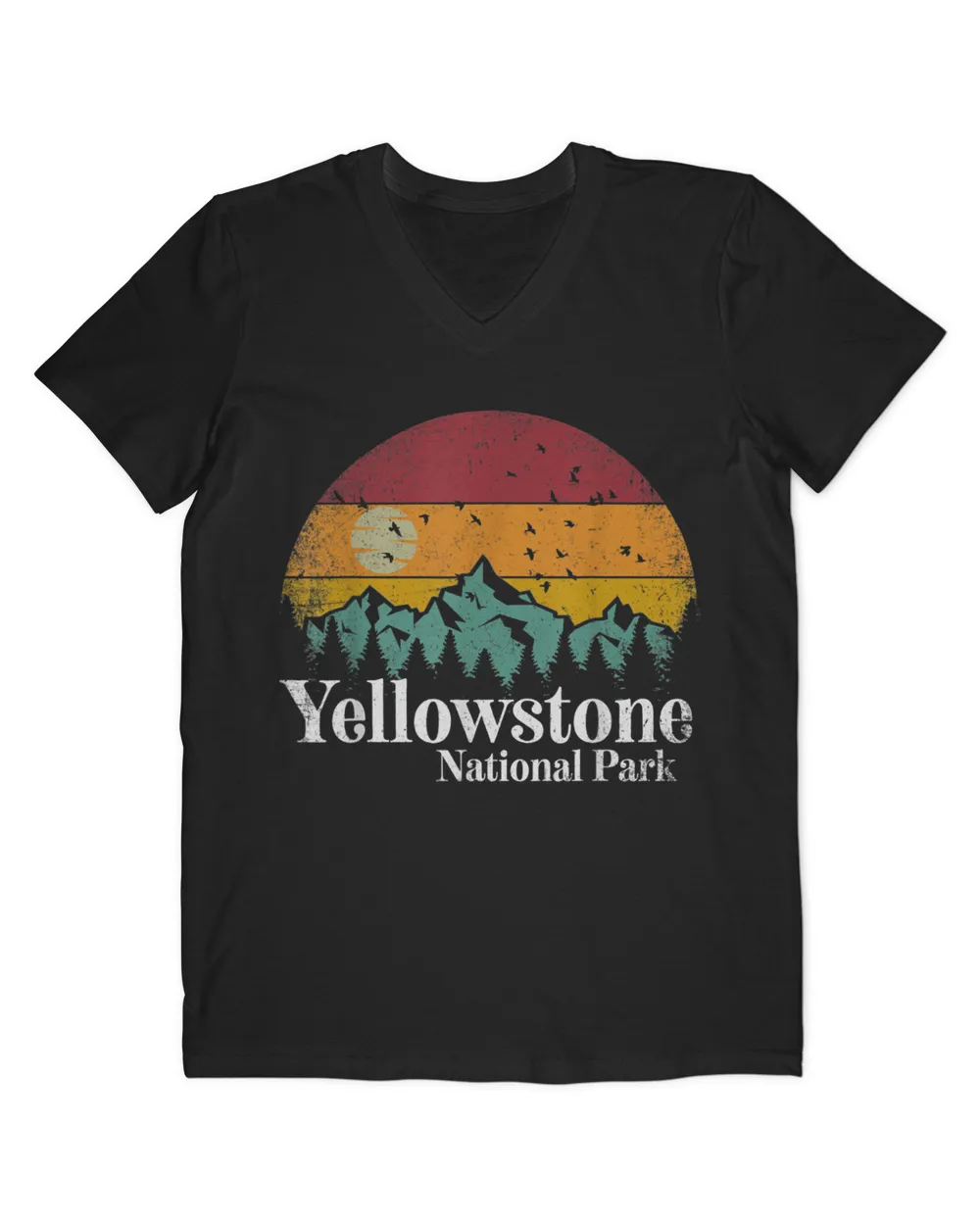 Hiking Yellowstone National Park Mountains Retro Hiking Camping