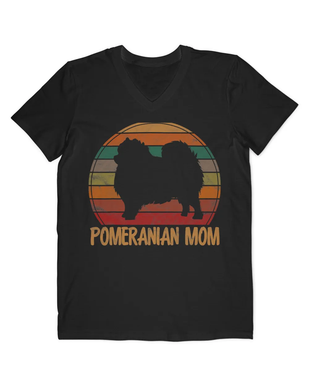 Retro Pomeranian Mom Pompom Dog Owner Mother Pet Mama T-Shirt