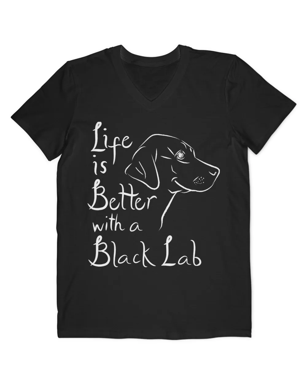 Life Is Better With Lab Clothes Black Labrador Retriever T-Shirt