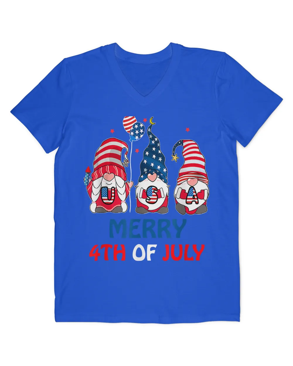 4th of July Patriotic Gnomes Tee Summer USA Independence Day T-Shirt