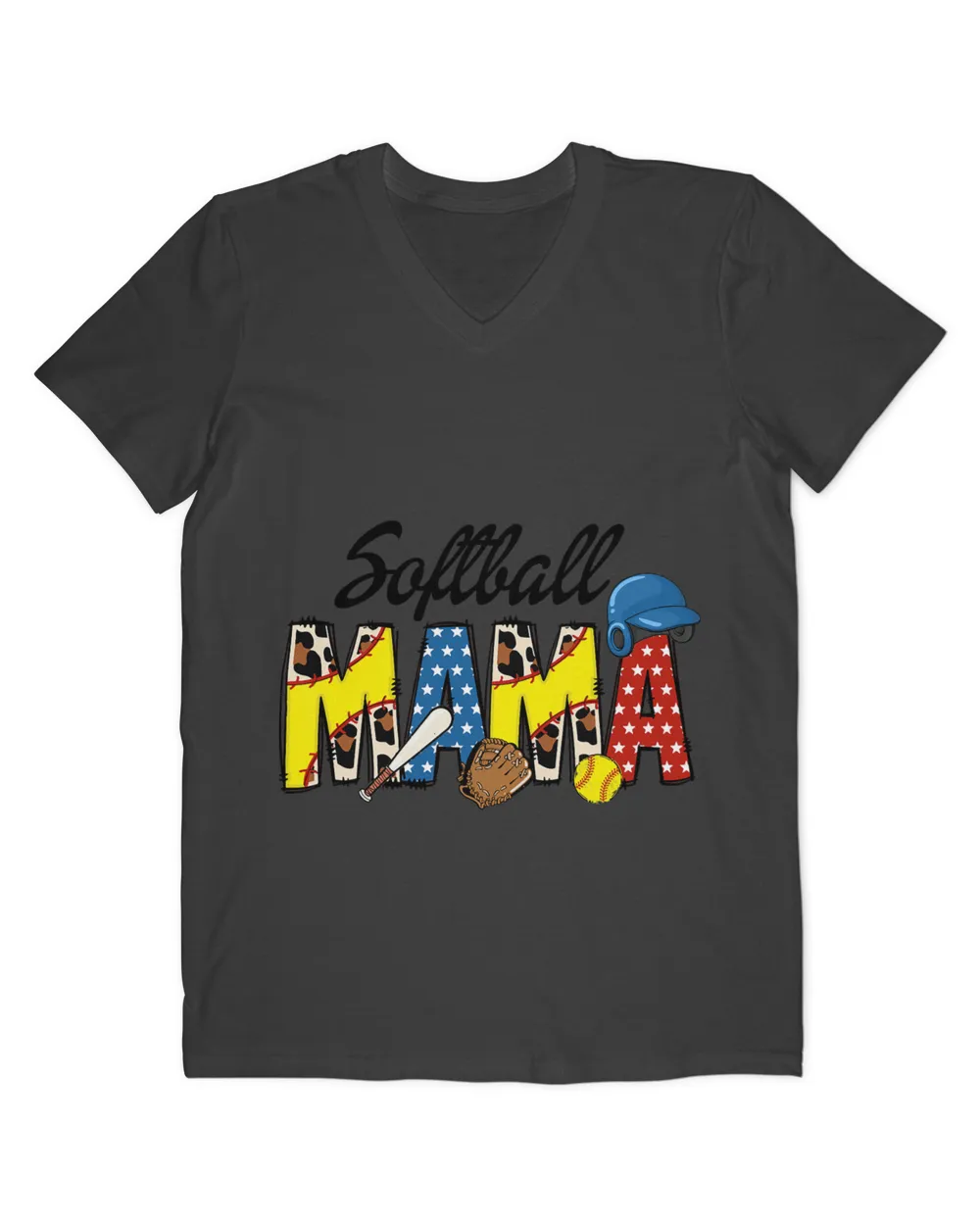 Softball Mama Mom Mothers Day Sports Mom Cheetah Print