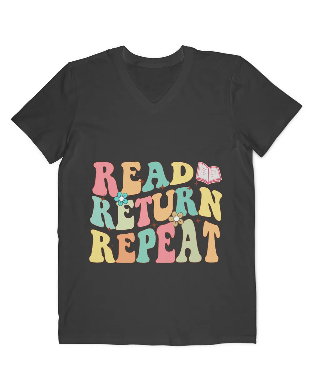 Groovy Read Return Repeat Librarian Funny Library Book