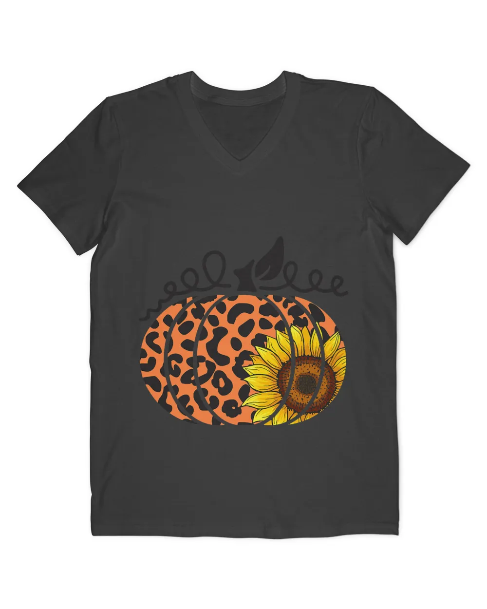 Leopard Cheetah Pumpkin Sunflower Hello Fall Thanksgiving