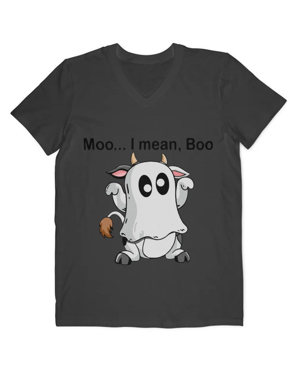 Moo I Mean Boo Cow Spooky Halloween Funny