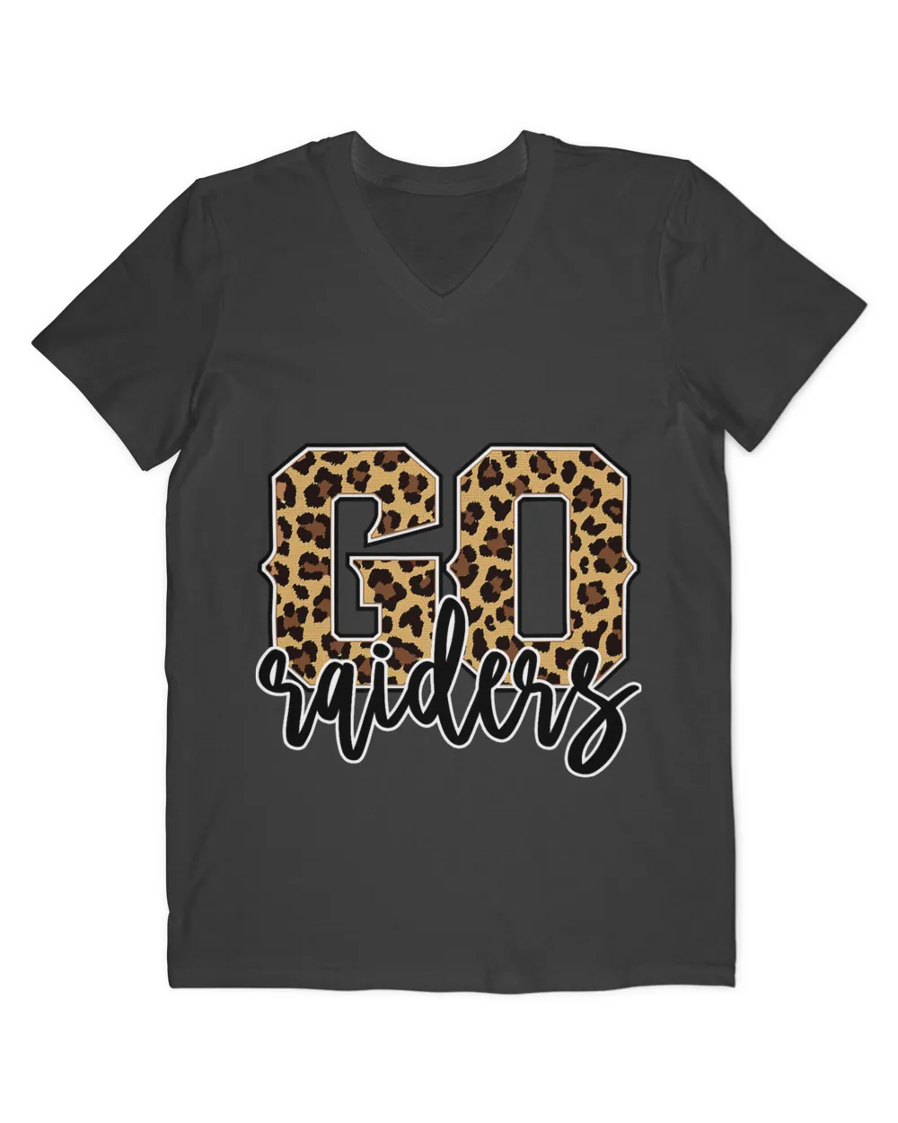 Raiders Go Raiders Leopard Print Womens Cheetah Graphic