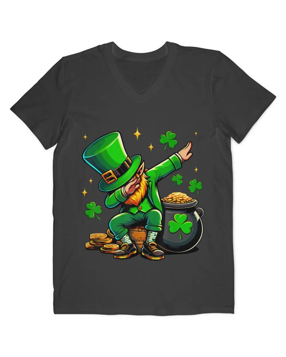 St Patricks Day Dabbing Leprechaun Shirts For Boys