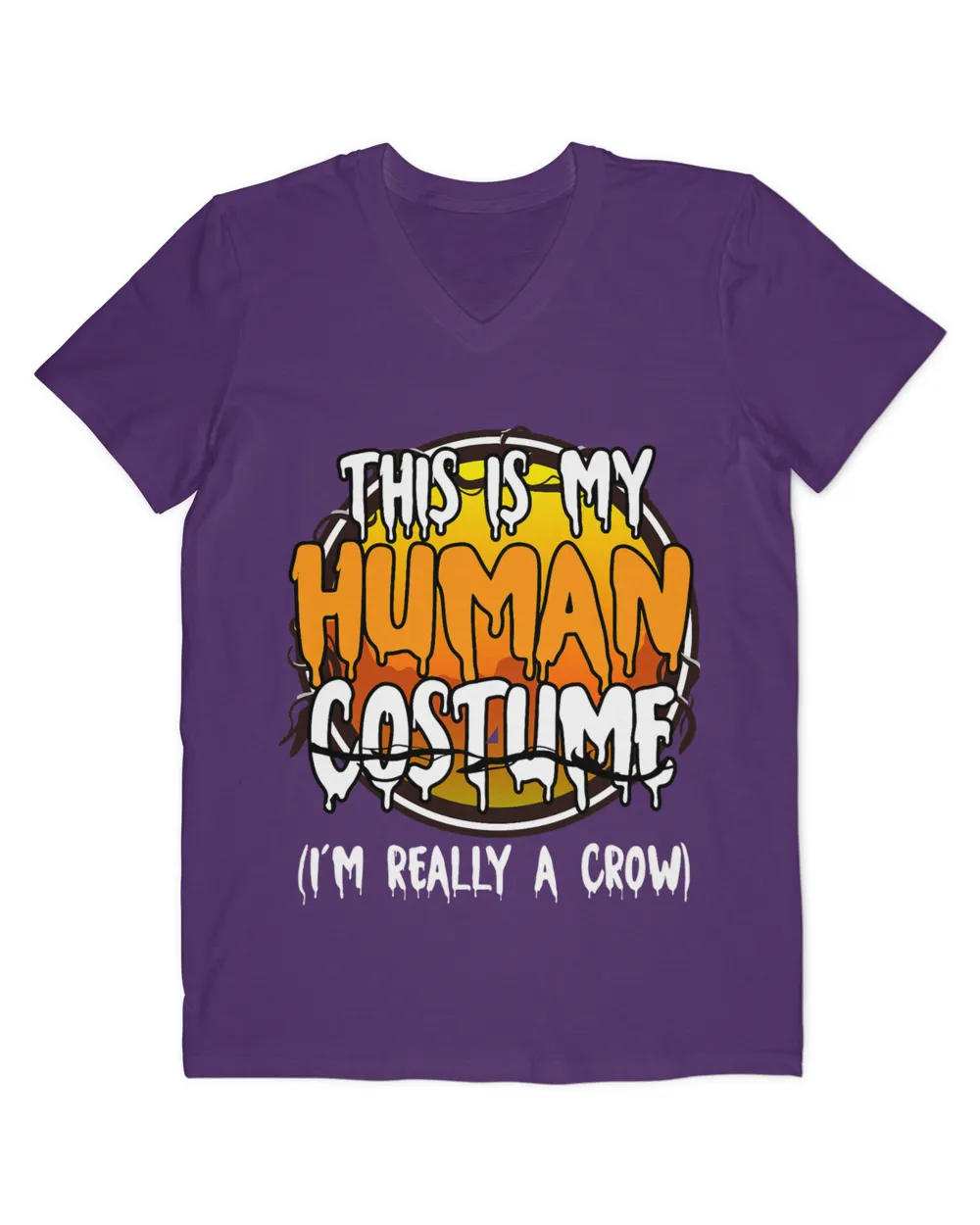 This Is My Human Costume Im Really A Crow Lazy Halloween
