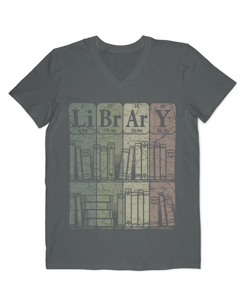 Library Periodic Table Elements Nerd Bookworm Librarian 21