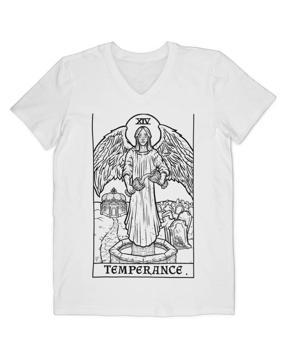 Temperance Tarot Card Halloween Gothic Crying Angel Statue 22