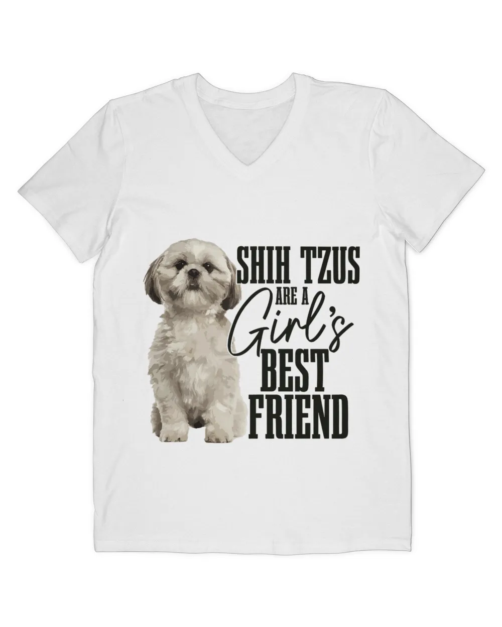 Womens Shih Tzus Are Girls Best Friend Funny Shih Tzu Mom3