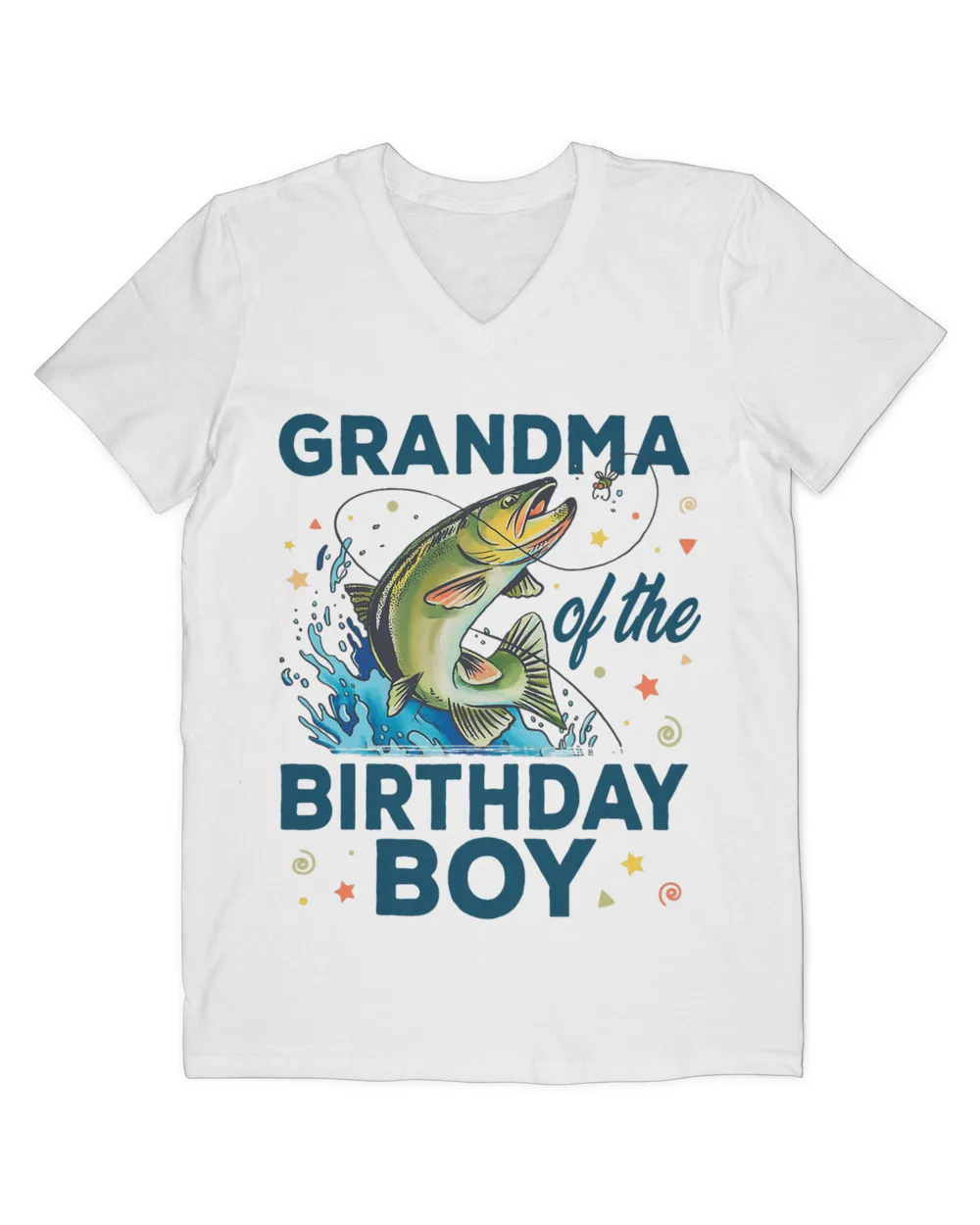 Grandma Of The Birthday Boy Fishing Birthday Bass Fish Bday