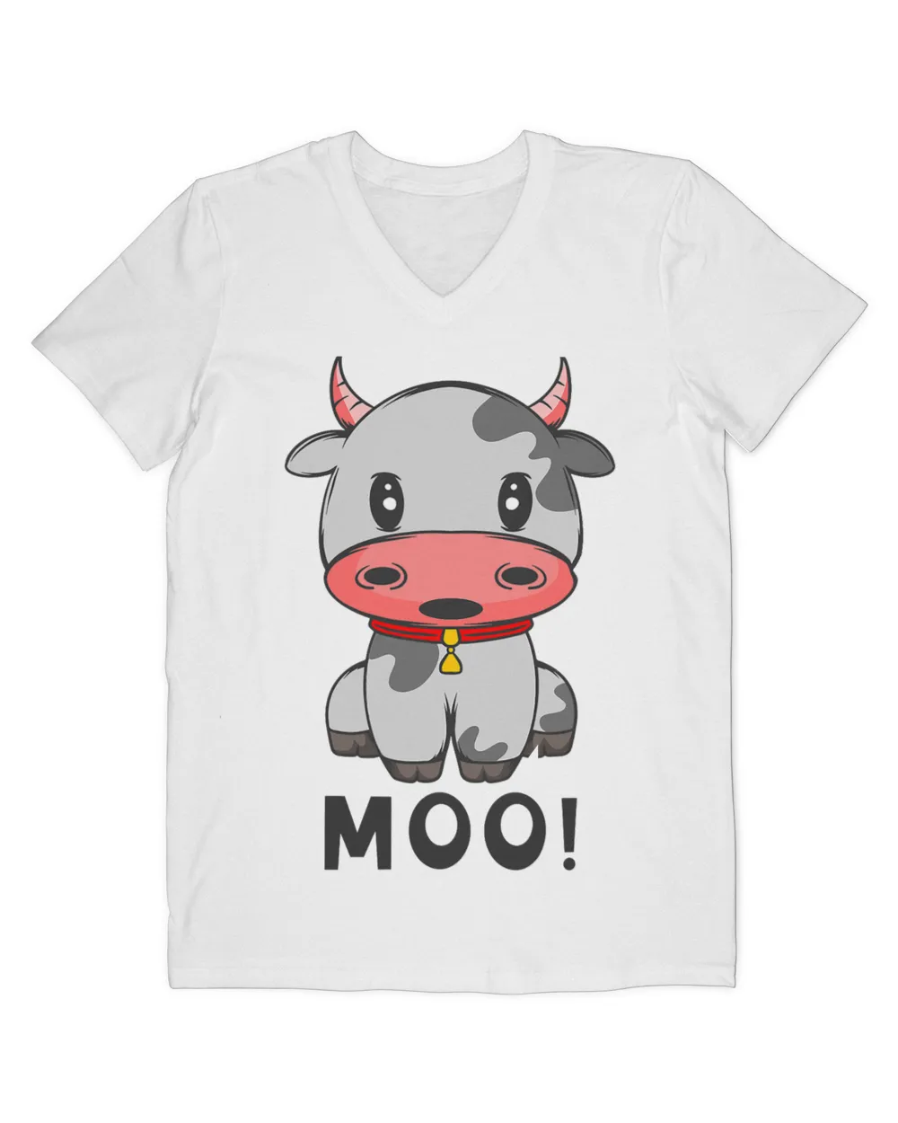 Cute Fun Baby Cartoon Cow goes Moo for Kids Moms