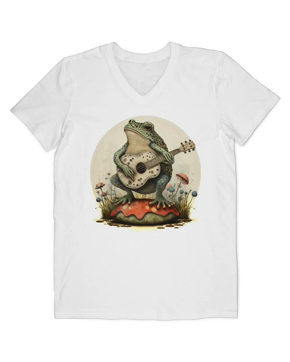Cottagecore Shirt Aesthetic Frog Playing Banjo Shirt, Cute Gift For Women Shirt