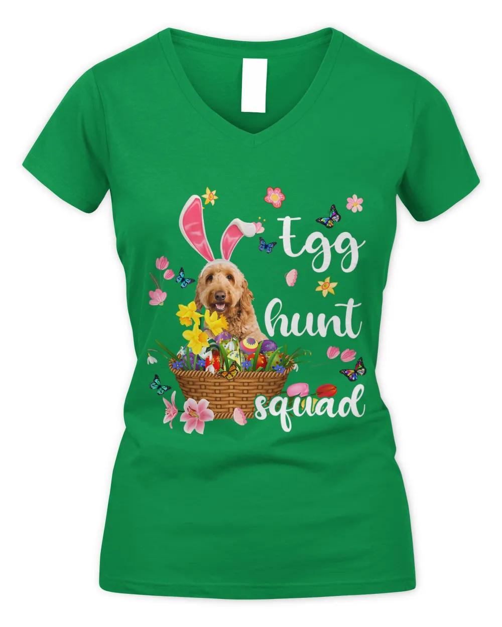 Goldendoodle Happy Easter Day Easter Colorful Egg Hunt