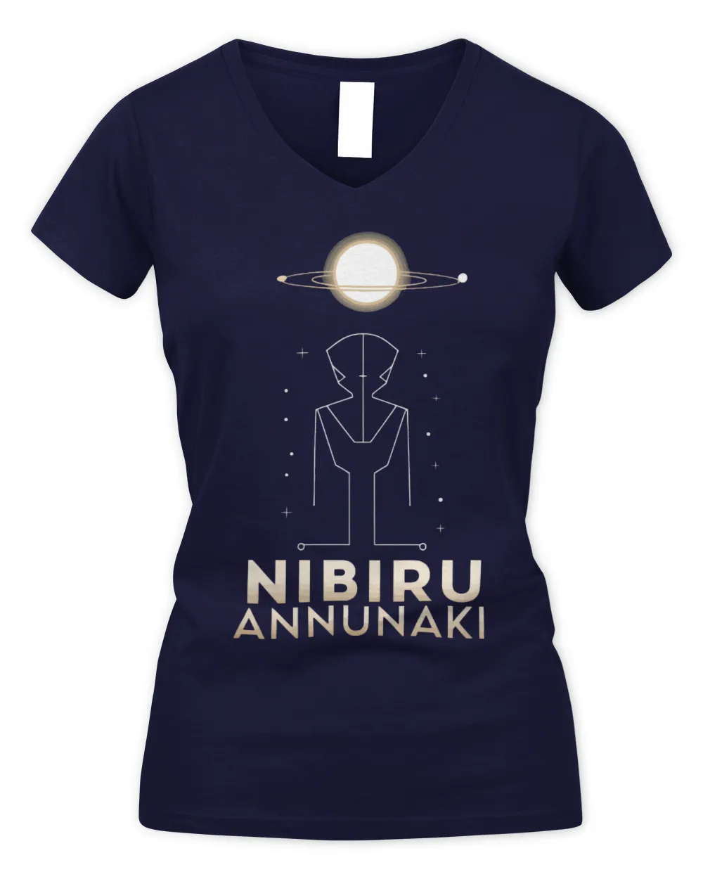 Nibiru Annunaki-3 Women's V-Neck T-Shirt navy s