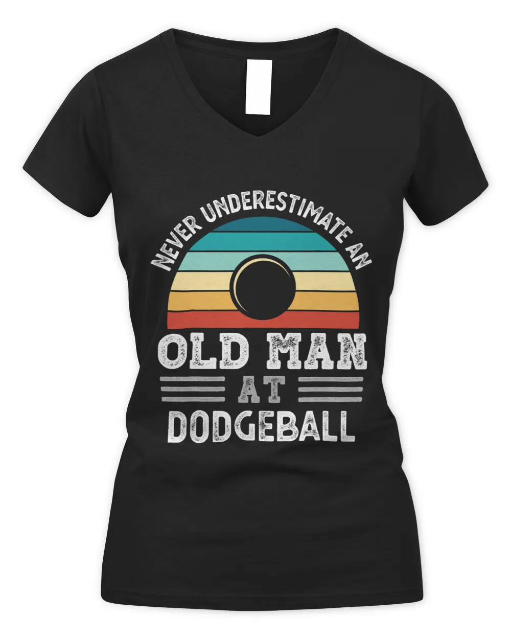 Mens Never underestimate an Old Man at Dodgeball Fathers Day
