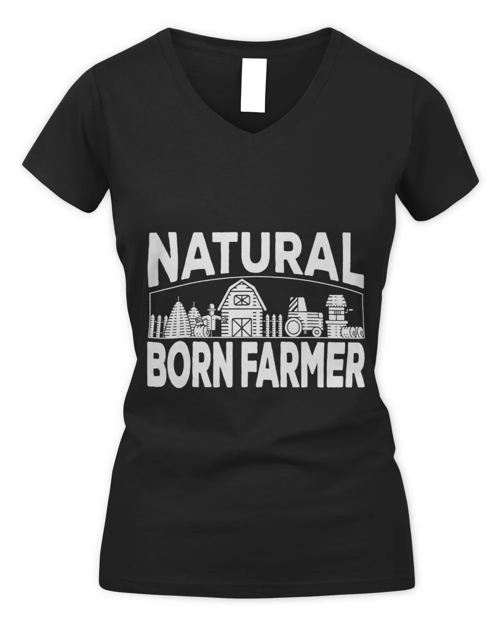 Mens Natural Born Farmer tractor Green Funny Farmers Tee Gift