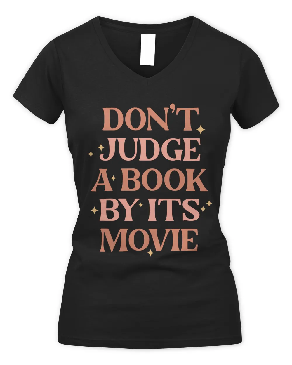 Don't  Judge  A Book  By Its Movie T-Shirt Women's V-Neck T-Shirt black s