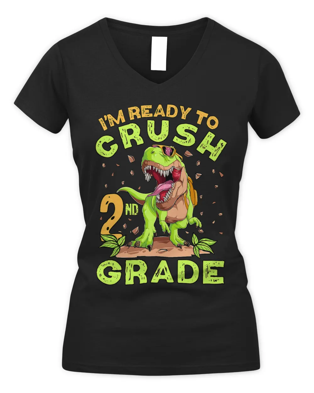 Ready To Crush Second Grade 2nd Day Of School Dinosaur 1