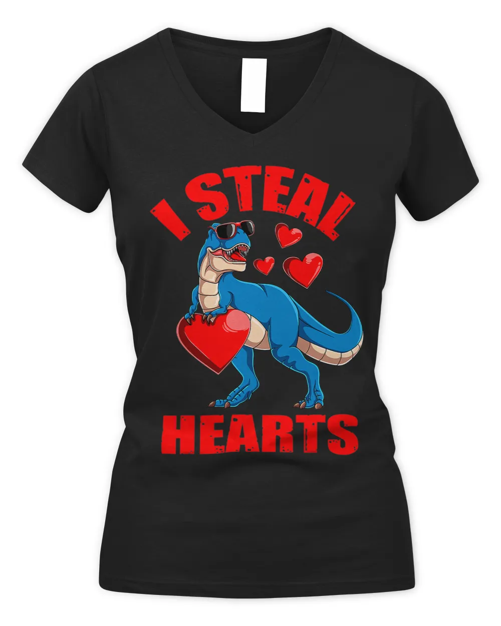 I Steal Hearts Valentines Day Dinosaur Kids Baby Boy Toddler 1