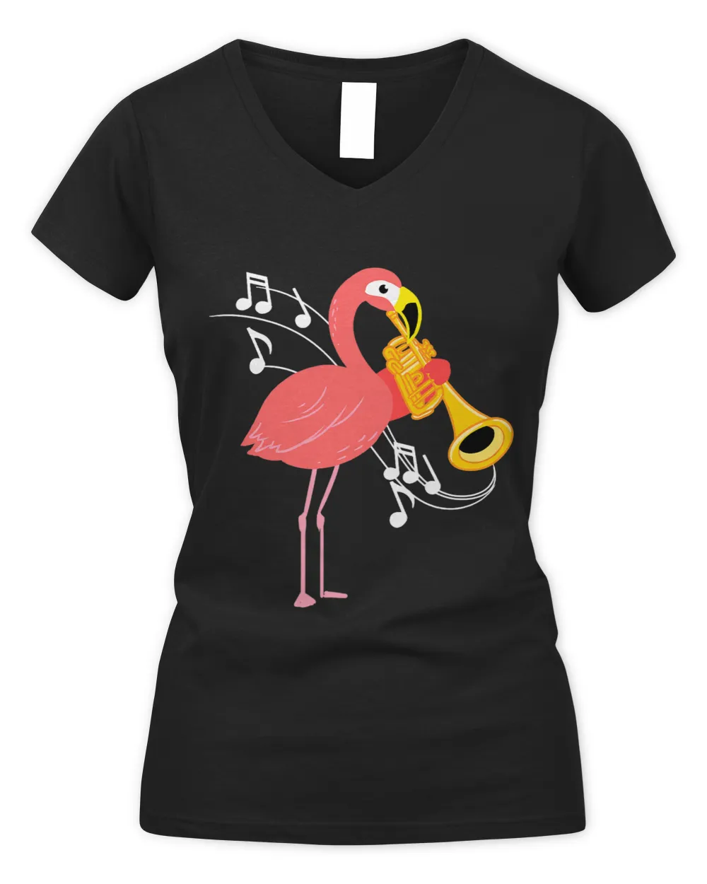 Flamingo Playing Trumpet