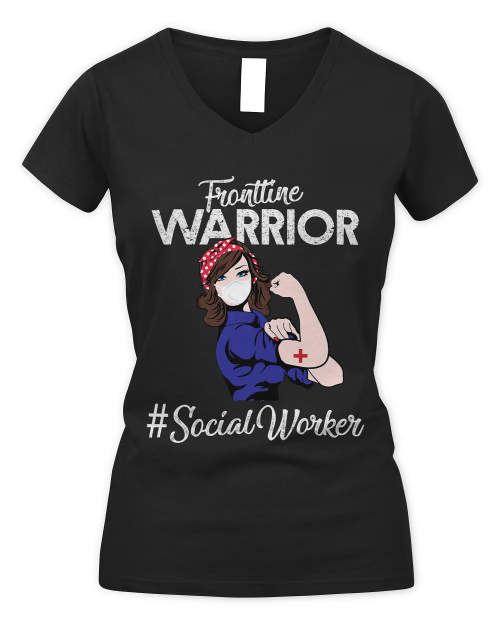 Vintage Frontline warrior Social Worker Xmas for women
