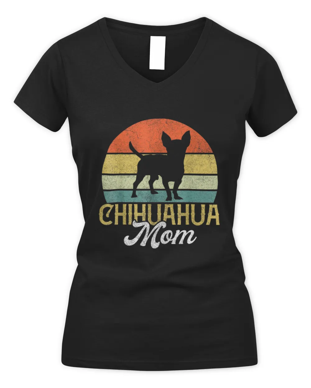 Best Chihuahua Mom Women's V-Neck T-Shirt black s