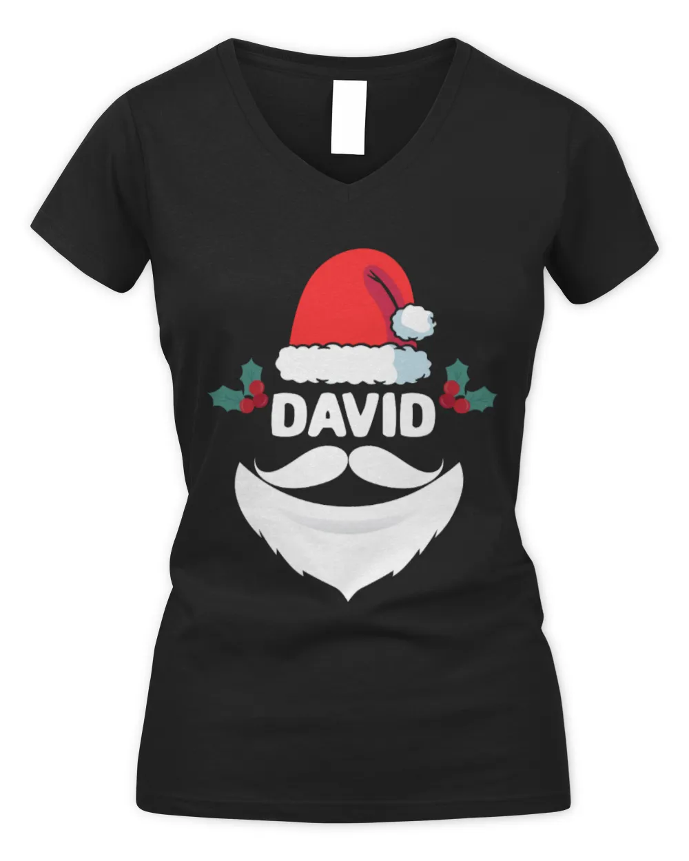Fbus01603 David H59 Women's V-Neck T-Shirt black s