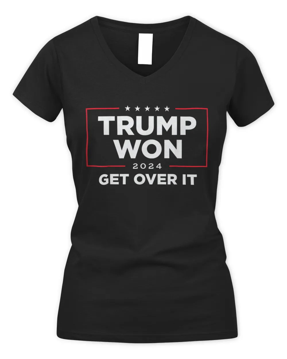 Trump Won Get Over It Women's V-Neck T-Shirt black s