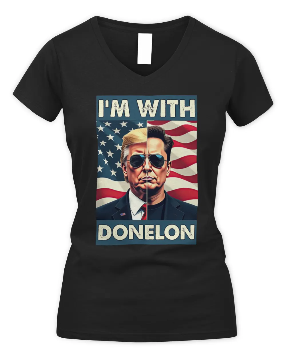 I'm With DONELON Women's V-Neck T-Shirt black s