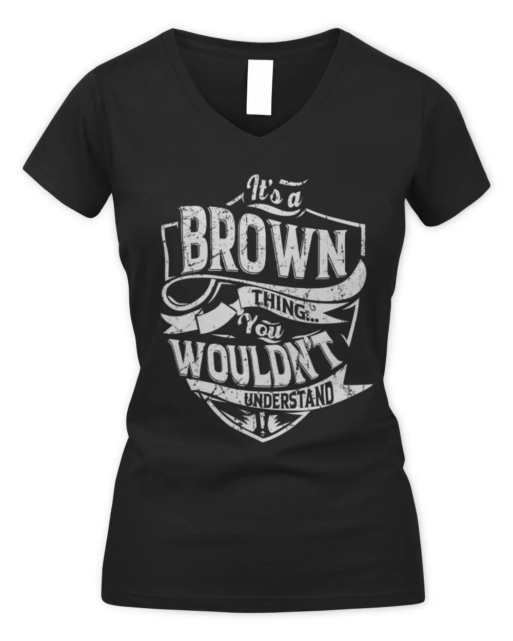 It's a BROWN thing you wouldn't understand Women's V-Neck T-Shirt black s