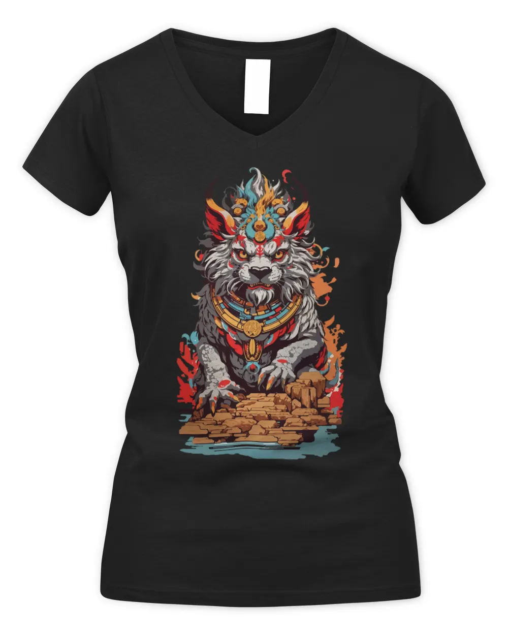 Lion Pet Chinese Asian Temple Lion Guardian Aesthetic Design
