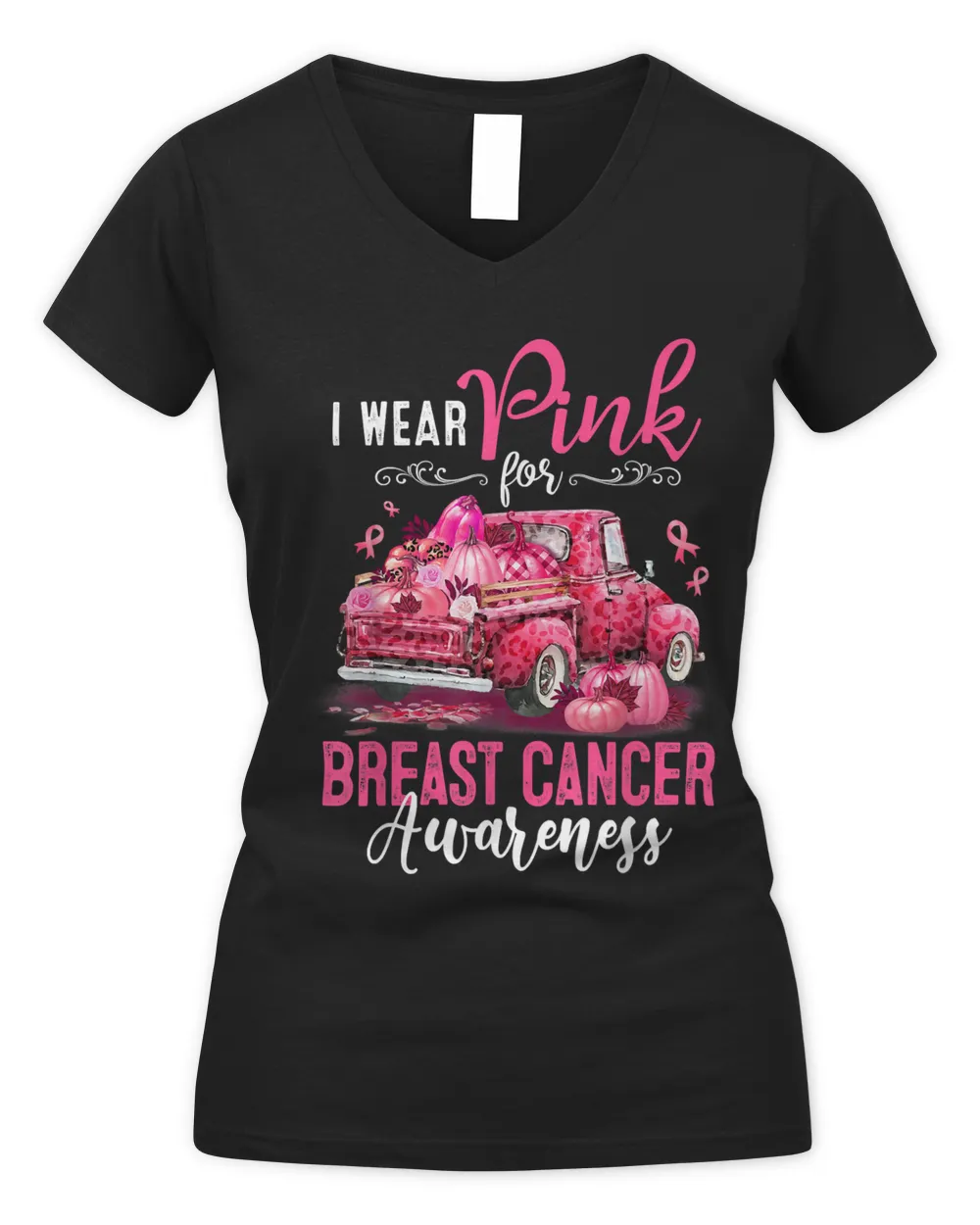 I Wear Pink For Breast Cancer Awareness Pink Pumpkin Truck 78