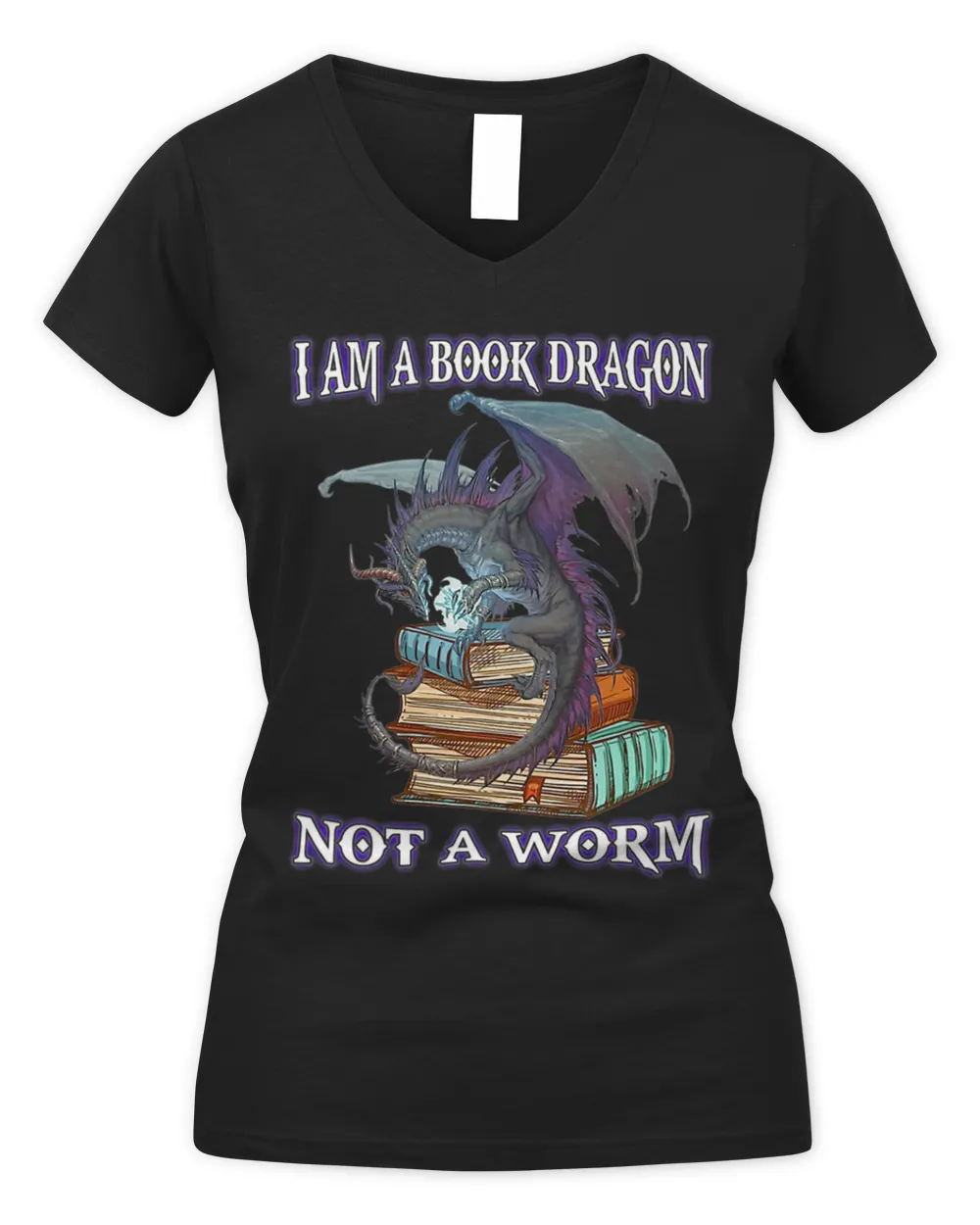 I am a book dragon not a worm Dragon Reading Books Lover tee