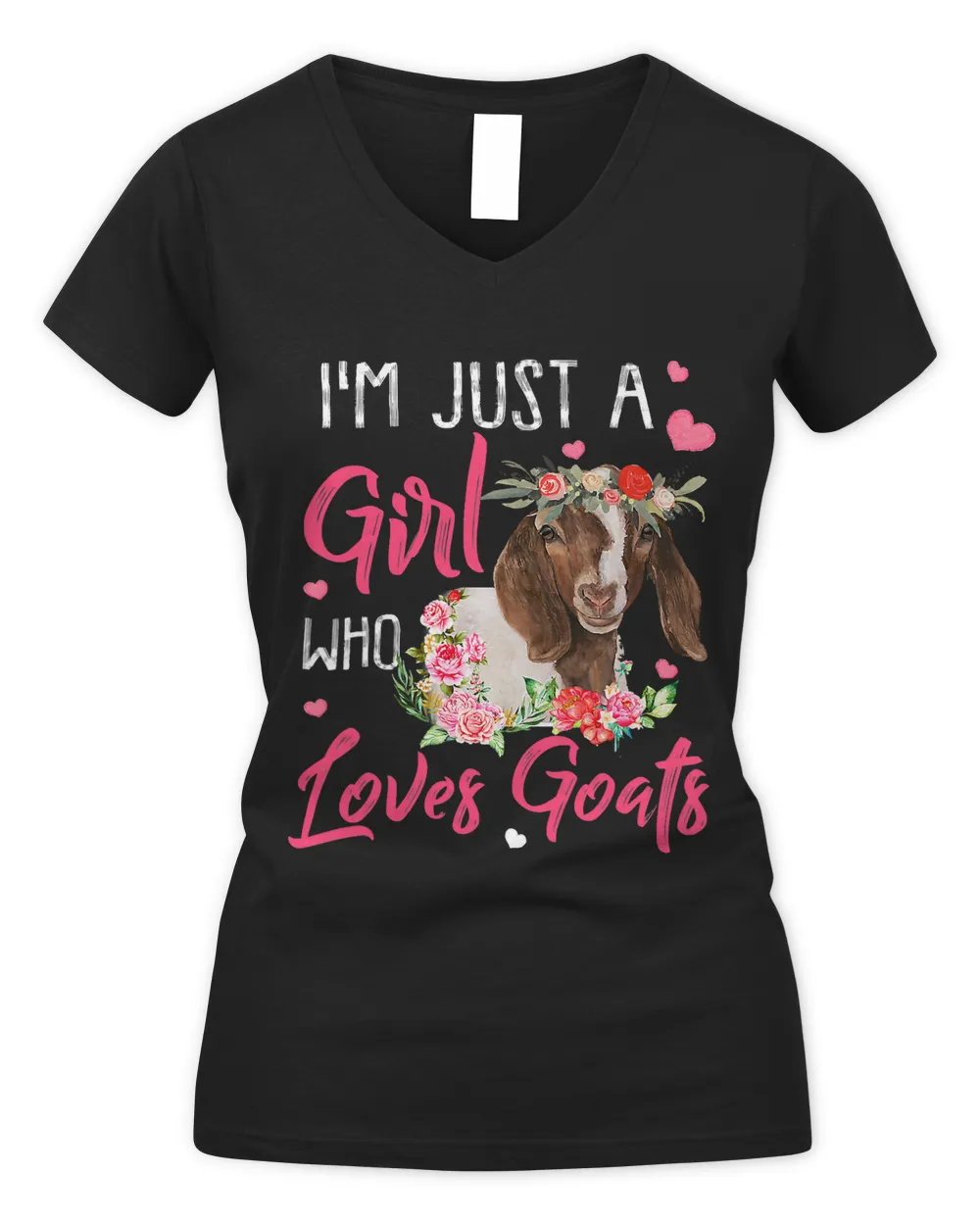 Im Just A Girl Who Loves Goats Tee Goat Lover